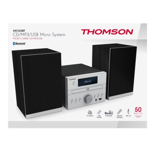 Micro Systeem Thomson MIC122BT 50W RMS Bluetooth USB AUX FM