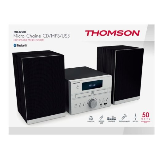 Micro Systeem Thomson MIC122BT 50W RMS Bluetooth USB AUX FM