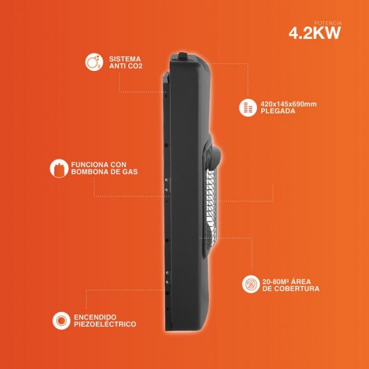 GSC Evolution Estufa de Gas Butano Plegable 4200W