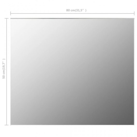 Vidaxl Espejo Sin Marco Vidrio 80x60 Cm