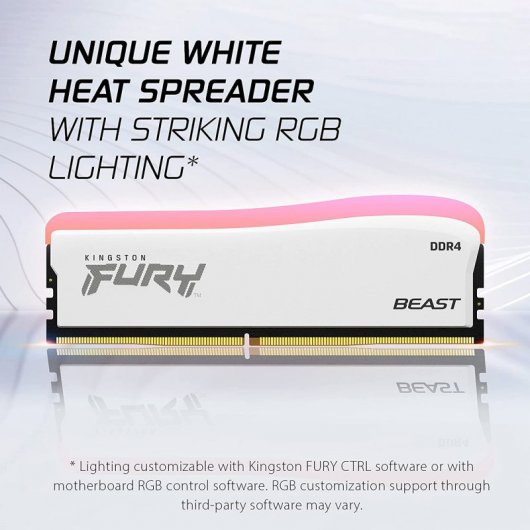 Kingston FURY Beast Branco Special Edition DDR4 3200 MHz 16GB 2x8GB CL16