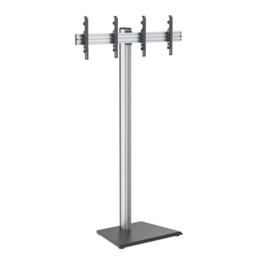 Kimex Support de sol pour 2 écrans TV 43"-49" Hauteur 240 cm VESA 400 x 400 Max 50 kg