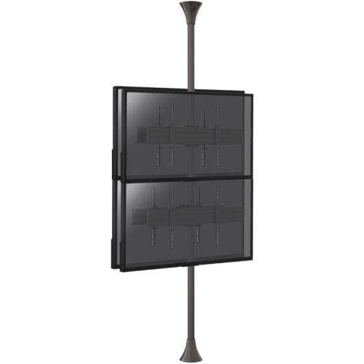 Kimex Supporto da Terra/Soffitto per 4 Schermi TV 32''-75'' Altezza 240cm VESA 400x400 Max 30Kg