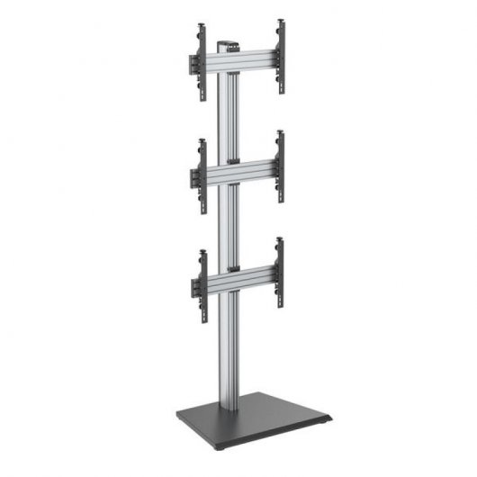 Kimex Soporte de Suelo para 3 Pantallas de TV 40"-65" Altura 240cm VESA 600x400 Máx 50Kg