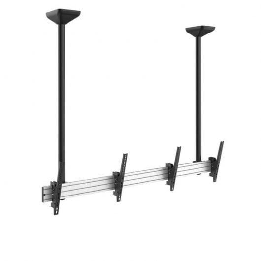 Kimex Supporto da Soffitto per 2 Schermi TV 45"-55" Altezza 150cm VESA 600x400 Max 50Kg