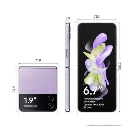 Samsung Galaxy Z Flip4 5G 8GB 6.7" 128GB Lilla Resistente all’acqua
