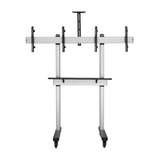 Kimex Supporto Videoconferenza con Ruote per 2 Schermi TV 45''-55'' VESA 600x400 Max 50Kg