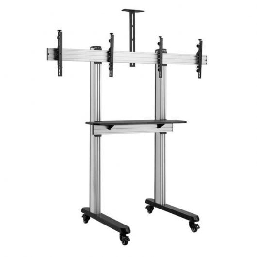 Kimex Supporto Videoconferenza con Ruote per 2 Schermi TV 45''-55'' VESA 600x400 Max 50Kg