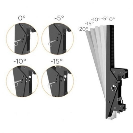 Kimex Supporto da Soffitto per 2 Schermi TV 45"-55" Altezza 100cm VESA 600x400 Max 50Kg