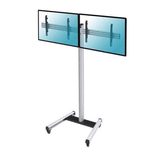 Kimex Supporto da Terra con Ruote per 2 Schermi TV 50"-55" Altezza 240cm VESA 600x400 Max 50Kg