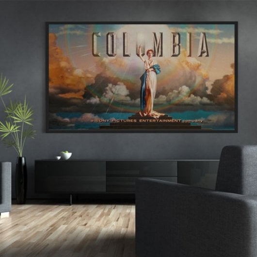 Kimex Tela de Projeção Fixa com Moldura 2.00x1.13m Formato 16:9