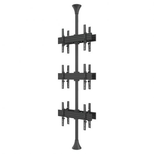 Kimex Supporto da Pavimento/Soffitto per 6 Schermi TV 32''-75'' VESA 600x400 Max 30Kg