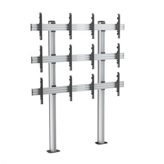 Kimex Support de sol vissable pour 6 écrans TV 45"-55" VESA 600x400 Max 50Kg