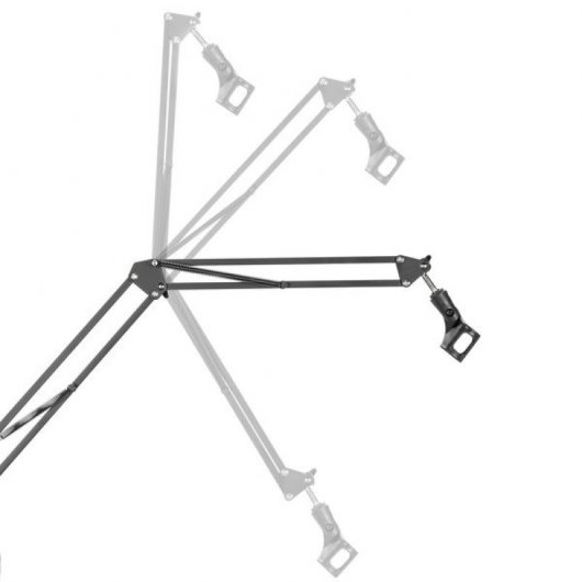 Kimex Streaming 2 Soporte de Mesa para Monitor Doble Brazo Luz Cámara y Micrófono de 17"-32"