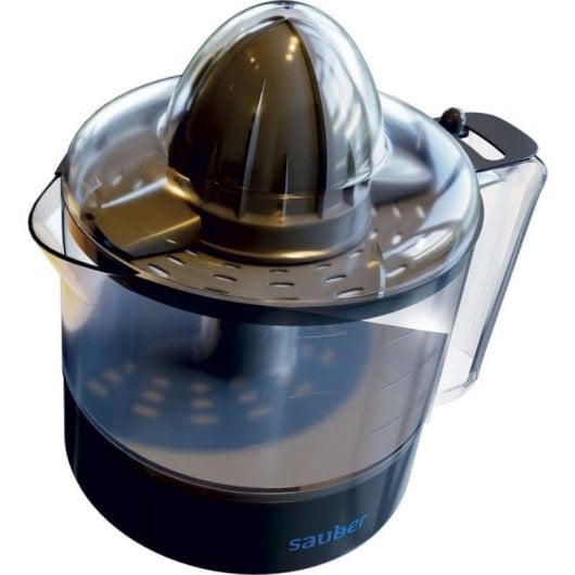 Sauber Serie 5-05 Exprimidor 30W, 0,5L, Filtro regulador de pulpa, Giro bidireccional, Gris/Transparente