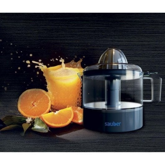 Sauber Serie 5-05 Exprimidor 30W, 0,5L, Filtro regulador de pulpa, Giro bidireccional, Gris/Transparente