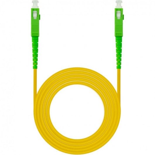 Câble Fibre Optique Nanocable SC/APC Monomode G657A2 3m Jaune