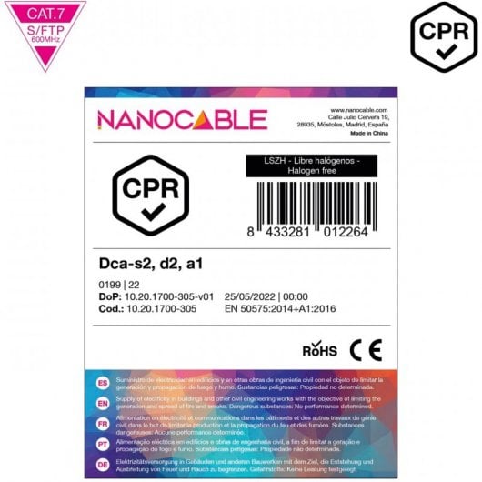 Cavo di rete Nanocable Coil Cat.7 SFTP PIMF AWG23 305m Arancione