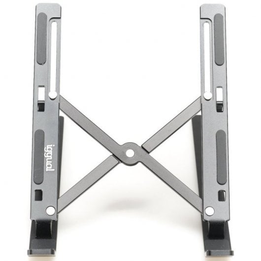 Iggual Soporte Portátil Plegable Aluminio Negro 17"
