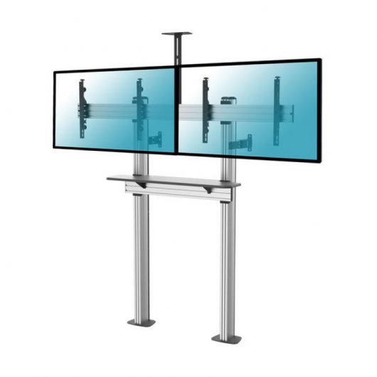 Kimex Soporte de Videoconferencia para 2 Pantallas de TV 45"-55" para Atornillar VESA 600x400 Máx. 50Kg