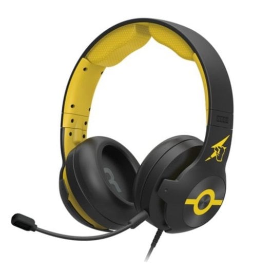 Auriculares Gaming Hori Pro Pikachu Cool com fio para Nintendo Switch preto amarelo