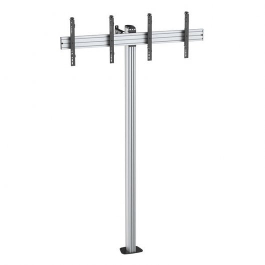 Kimex Soporte de Suelo Atornillable para 2 TV 43"-49" Altura 240cm VESA 400x400 Máx. 50Kg