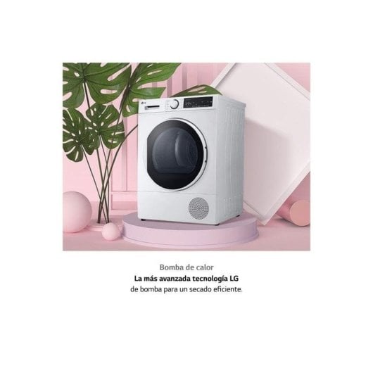 Secadora de bomba de calor LG RH80T2AP6RM 8 kg Clase B LED programas rápidos
