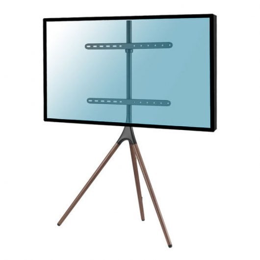 Kimex Soporte TV con Caballete para Pantallas 45''- 65'' VESA 600x400 Máx. 32Kg Negro/Nogal