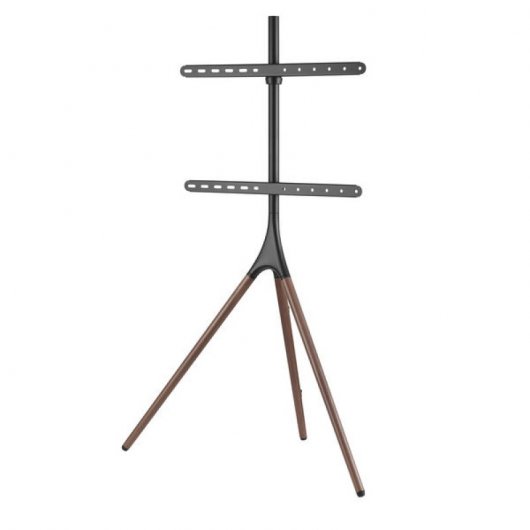 Kimex Soporte TV con Caballete para Pantallas 45''- 65'' VESA 600x400 Máx. 32Kg Negro/Nogal