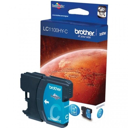 Cartucho de Tinta Original Brother LC1100HYC Cian Alta Capacidad