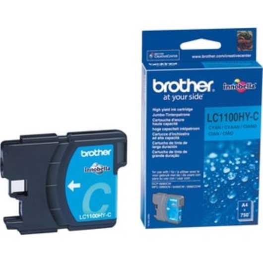Cartucho de Tinta Original Brother LC1100HYC Cian Alta Capacidad