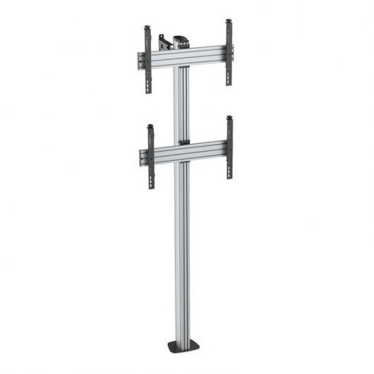 Kimex Support de sol vissable pour 2 téléviseurs 40"-65" Hauteur 240 cm VESA 600 x 400 Max. 50Kg