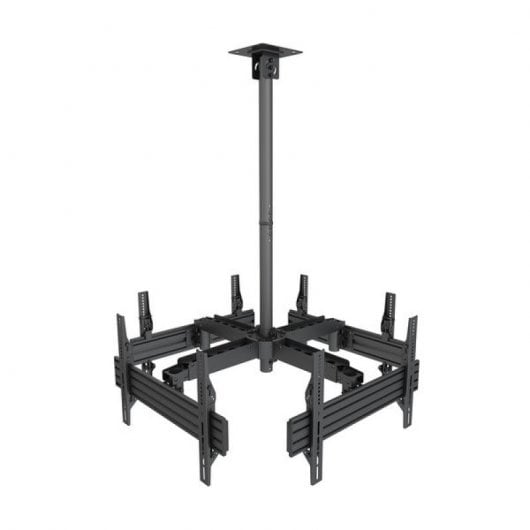 Kimex Supporto da soffitto per 4 schermi TV 32"-65" Altezza 86-325 cm VESA 600x400 Max. 30Kg