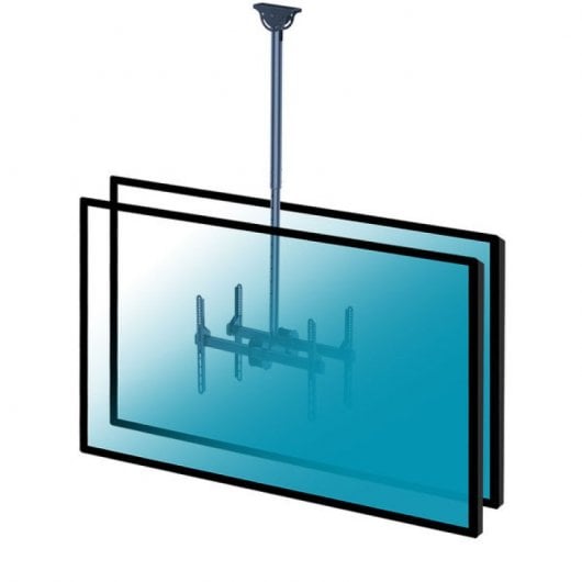 Kimex Supporto da soffitto per 2 TV 37"-70" Altezza regolabile 106-156 cm VESA 600x400 Max. 45Kg