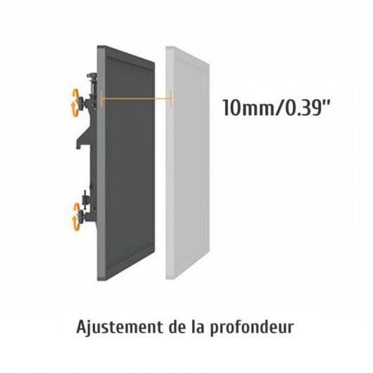 Kimex Soporte de Suelo para 2 Pantallas de TV 40''-65'' Altura 175cm VESA 600x400 Máx. 50Kg