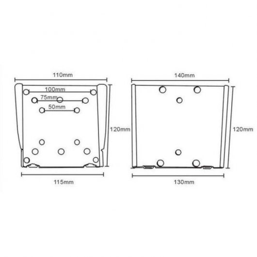Kimex Soporte de Pared Fijo para TV 13"-27" VESA 100x100 Máx. 30Kg