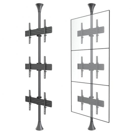 Supporto da pavimento a soffitto Kimex per 3 schermi TV 32"-75" VESA 600x400 max. 30Kg