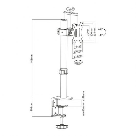 Kimex Soporte de Mesa para PC 13''-32'' VESA 100x100 Máx. 8Kg