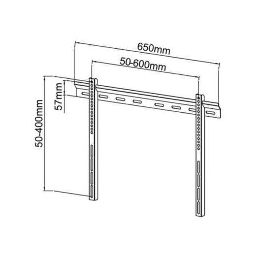Supporto a parete fisso Kimex per TV 32"-60" VESA 600x400 Max. 60Kg
