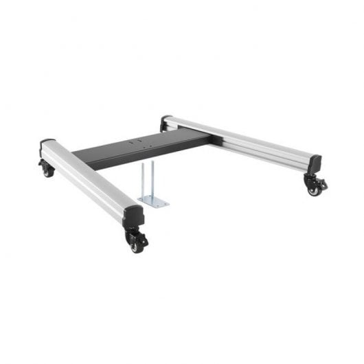 Kimex Support de sol inclinable avec roulettes pour 2 téléviseurs 43"-49" Hauteur 240 cm VESA 400 x 400 Max. 50Kg