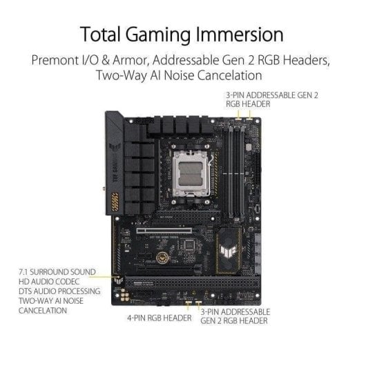 Carte mère ASUS TUF GAMING B650-PLUS WIFI B650 AM5 DDR5 ATX WiFi 6 ARGB 2.5GbE RAID