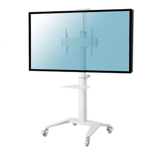Kimex Soporte Móvil para Pantallas de Videoconferencia 37"-70" Altura 125-160cm VESA 600x400 Máx. 70Kg Blanco