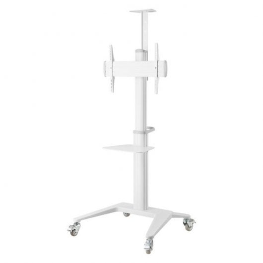 Kimex Soporte Móvil para Pantallas de Videoconferencia 37"-70" Altura 125-160cm VESA 600x400 Máx. 70Kg Blanco