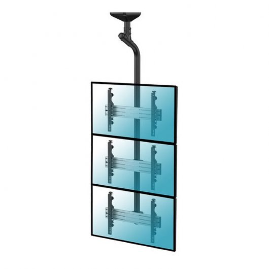 Kimex Soporte de Techo Menú Board 3 Pantallas de TV 43"-55" Altura 225cm VESA 600x400 Máx. 50Kg