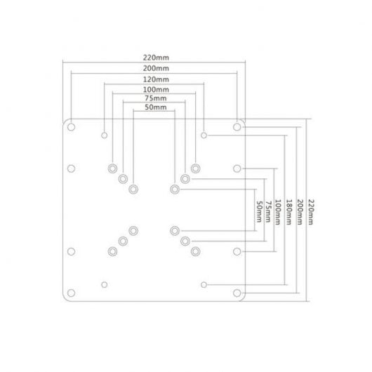 Kimex Adattatore di Prolunga Universale per Supporti TV 23"-43" VESA 200x200 Max. 30Kg