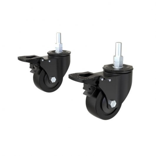 Kimex Support de sol avec roulettes pour 4 écrans TV 45"-55" Hauteur 240 cm VESA 600 x 400 Max. 50Kg
