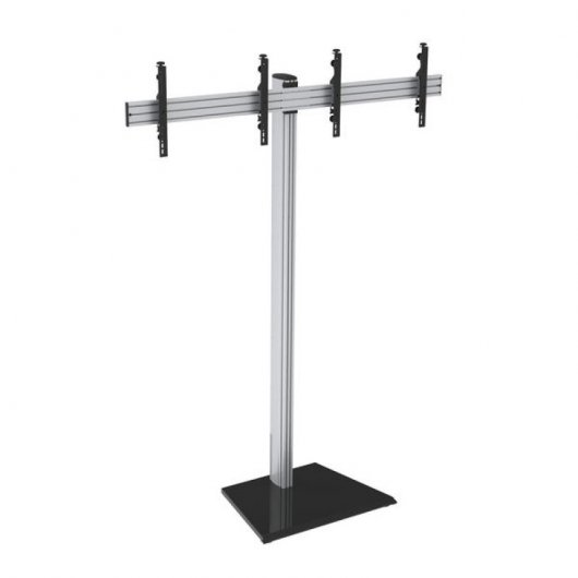 Support de sol Kimex pour 2 téléviseurs 50"-55" Hauteur 240 cm VESA 600x400 Max. 50Kg