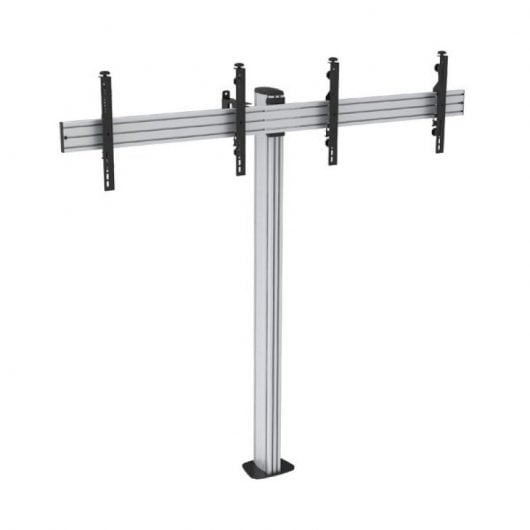Kimex Support de sol à visser pour 2 téléviseurs 50"-55" Hauteur 175 cm VESA 600 x 400 Max. 50Kg