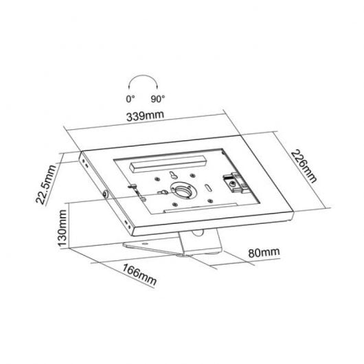Kimex Support mural/table universel noir pour tablette Apple/Samsung 9,7"-11"