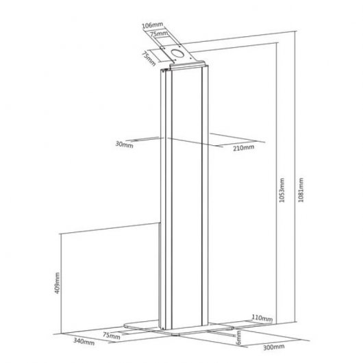 Kimex Soporte de Suelo Blanco para Tablet iPad Pro 12.9" Generación 3
